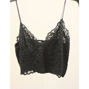 Express Black Lacey tank top size L